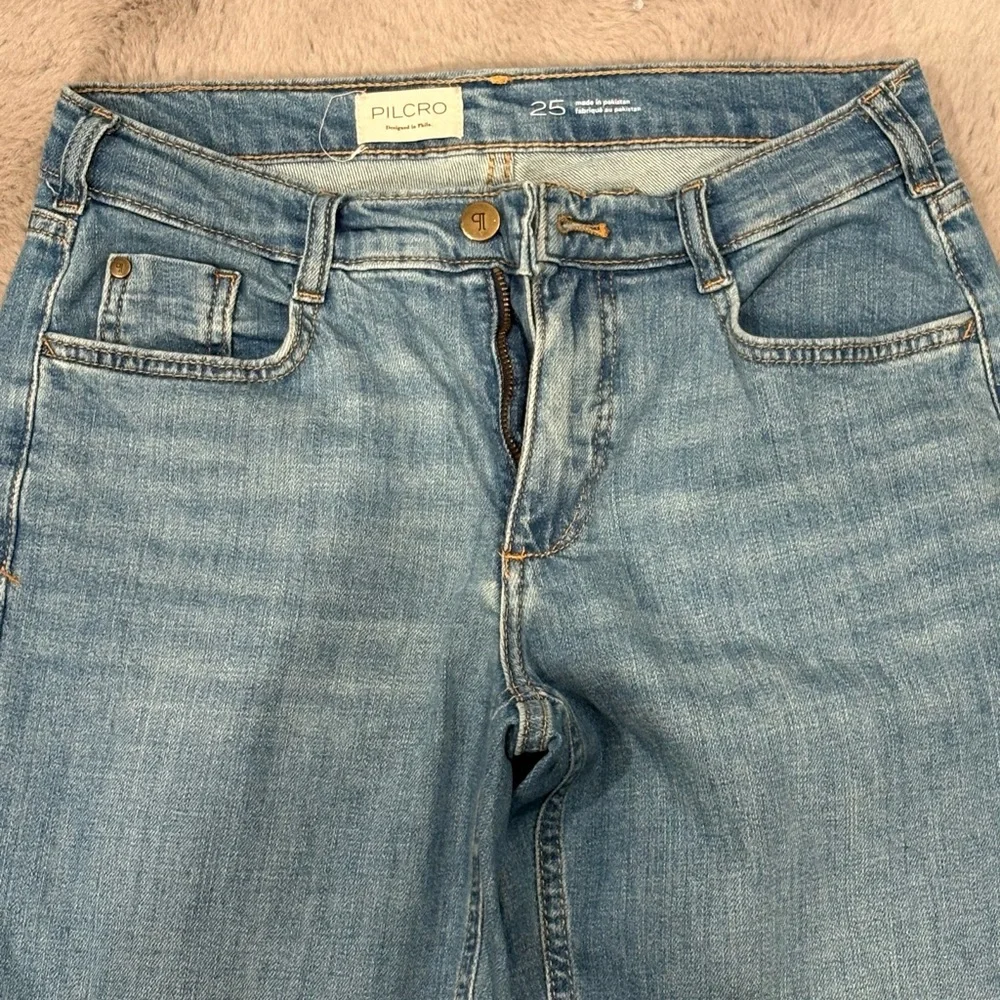 Pilcro Light Blue Straight-Leg Jeans - Picture 3 of 10